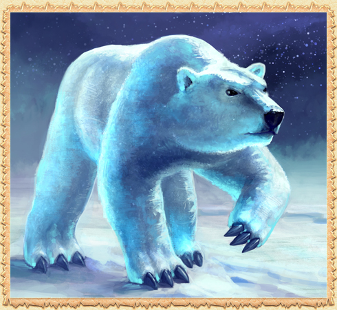 Дикий ледяной медведь